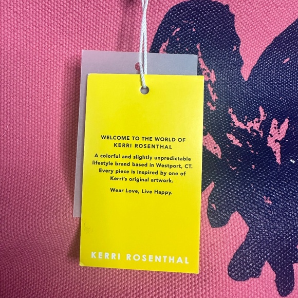 KERRI ROSENTHAL - The Small Tote Pop Heart Bag In Rhubarb NEW (Retail $148) - Picture 3 of 4